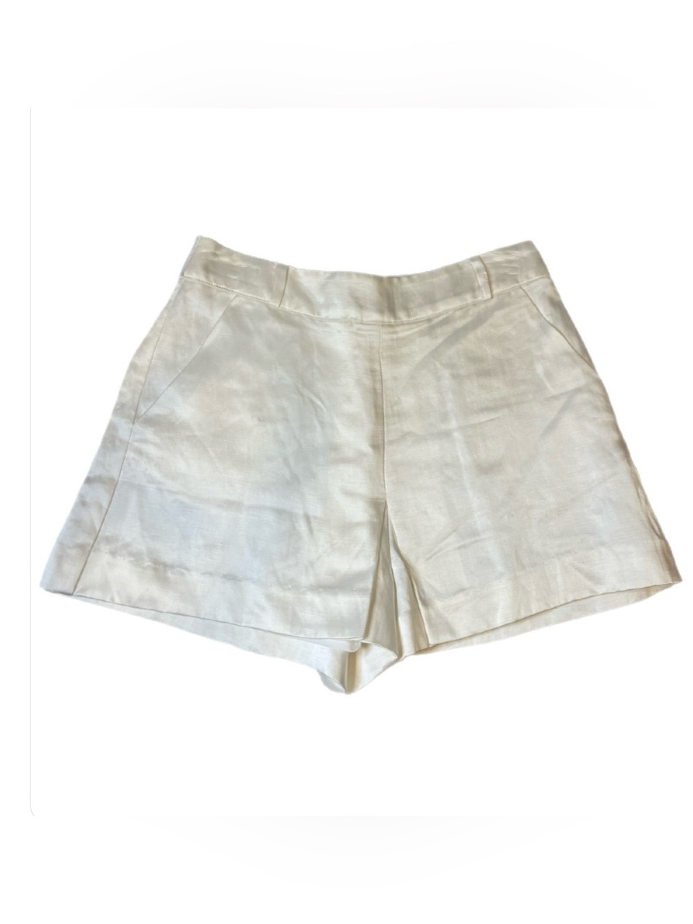 NWT Lavender Brown Ivory Clementine High-Waist Satin Shorts- small